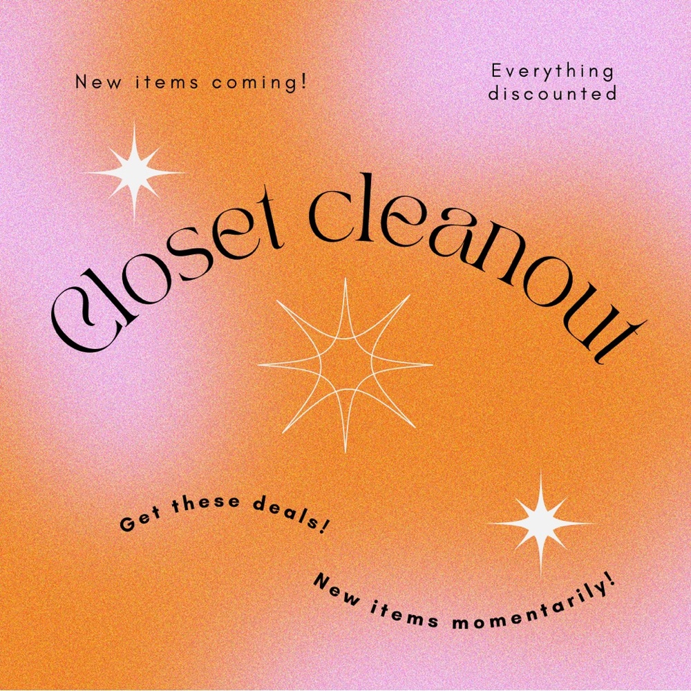 Closet cleanout discounts!